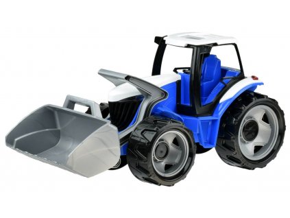 LENA Traktor se lžící modro šedý