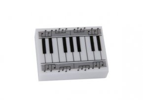 guma s motivem klavíru dárek pro muzikanty