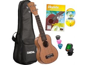 2500074 casha hh2027 ukulele sopránové obal ladička trsátka publikace cd