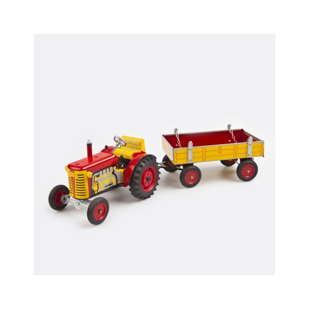 Traktor Zetor s valníkem červený