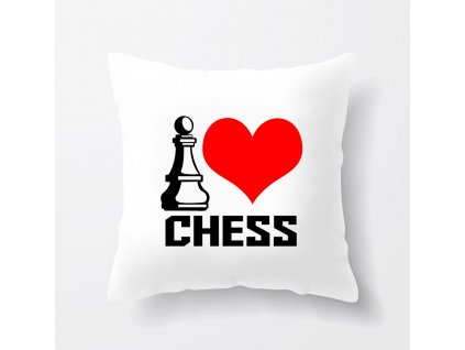 Polštář Miluji šachy