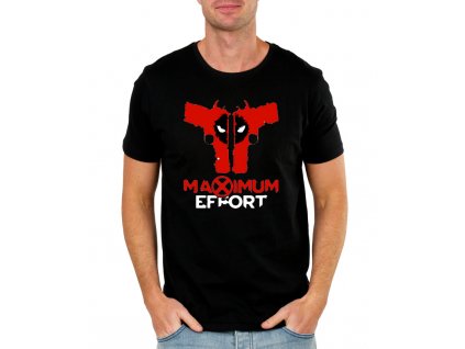 panske tričko Deadpool Maximum effort