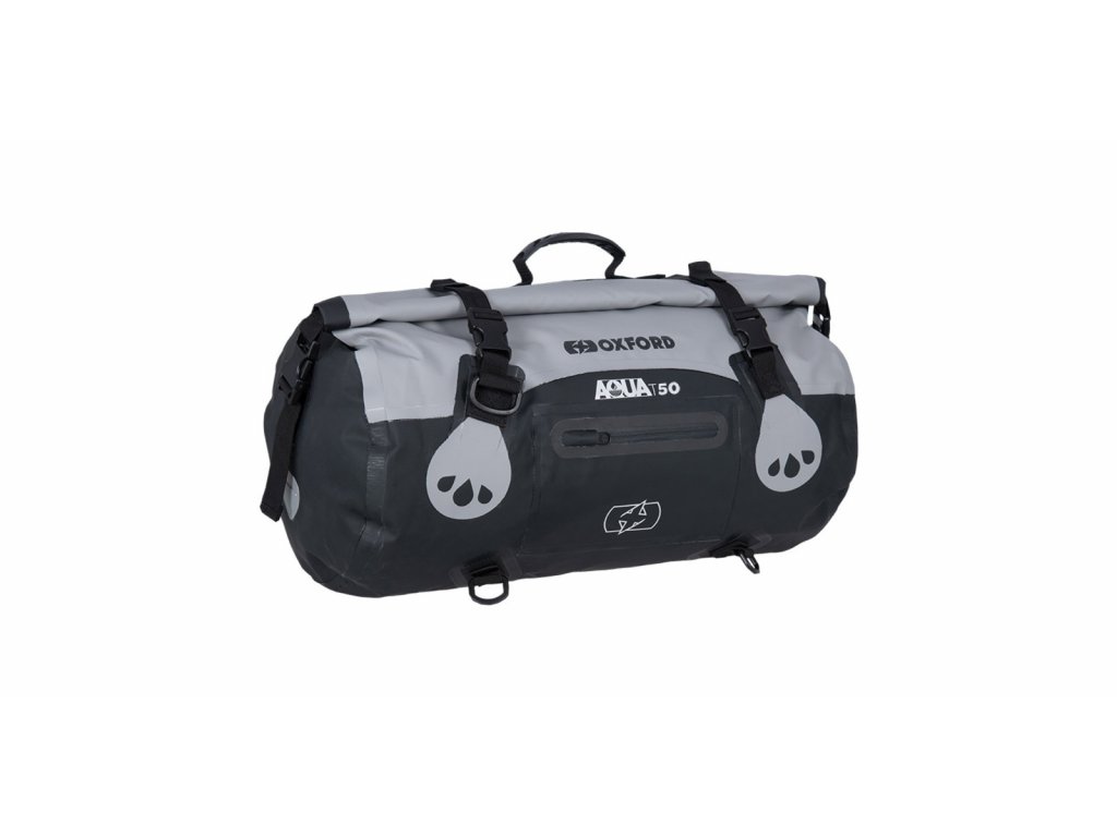 vodotěsný vak Aqua T-50 Roll Bag, OXFORD (šedý/černý, objem 50 l)