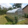 Zahradní skleník z polykarbonátu Gardentec Standard 4 m  + Komplet 2 střešních oken s automatickými otvírači + Sada těsnění