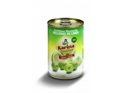 Karina Olivy zelene plnene citronom 295g konzerva