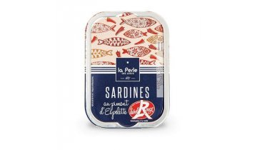 Francouzské sardinky Label Rouge s chilli papričkou Espelette, 115g produkt