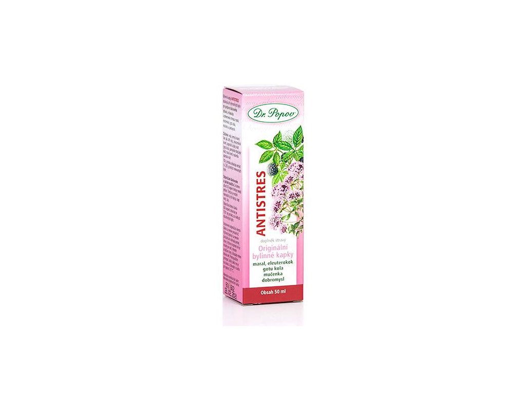 ANTISTRES originální bylinné kapky 50 ml  pro podporu duševního zdraví, relaxaci a zmírnění stresu