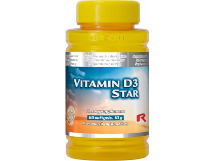 VITAMIN D3 Star - Starlife  pomáhá udržovat normální činnost svalů