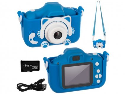 Detský digitálny fotoaparát 16 GB modrý