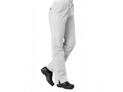 Kalhoty MRP Unisex, bílé, bavlna, polyester, zesílené kapsy, dvojité prošívání, zadní kapsa, nadčasový styl, pohodlný střih, funkční kapsy, rozparky na bocích, pohodlné, dvě přední kapsy