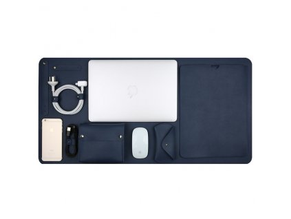 1707 innocent luxury pu leather 5 in 1 set for macbook pro 13 usb c air retina navy blue