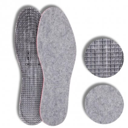 Detail filcové vložky do topánok SILVER CUT