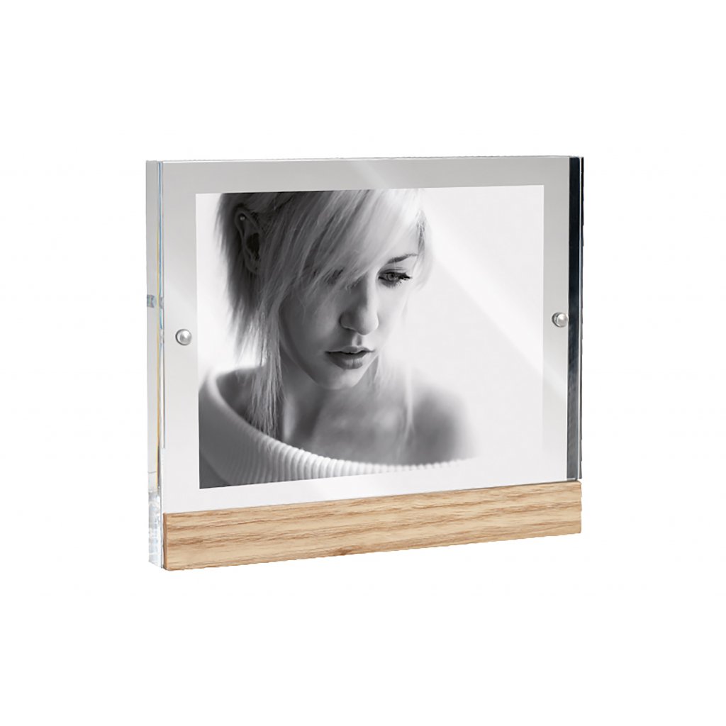 Mascagni Acrylic Frame Horizontal Oak Stand (rámeček - stojánek)