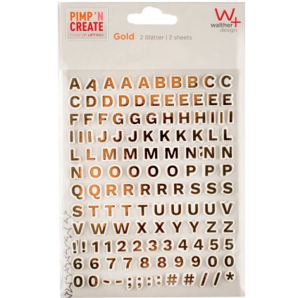 Walther Adhesive Letters Gold