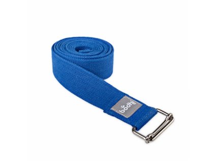 910sb 2 yoga yogagurt asana belt 2 5 m schiebeschnalle gerollt blau 2