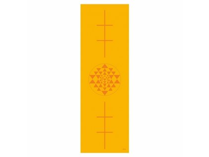 896ys yoga leela yogamatte print yantra saffron