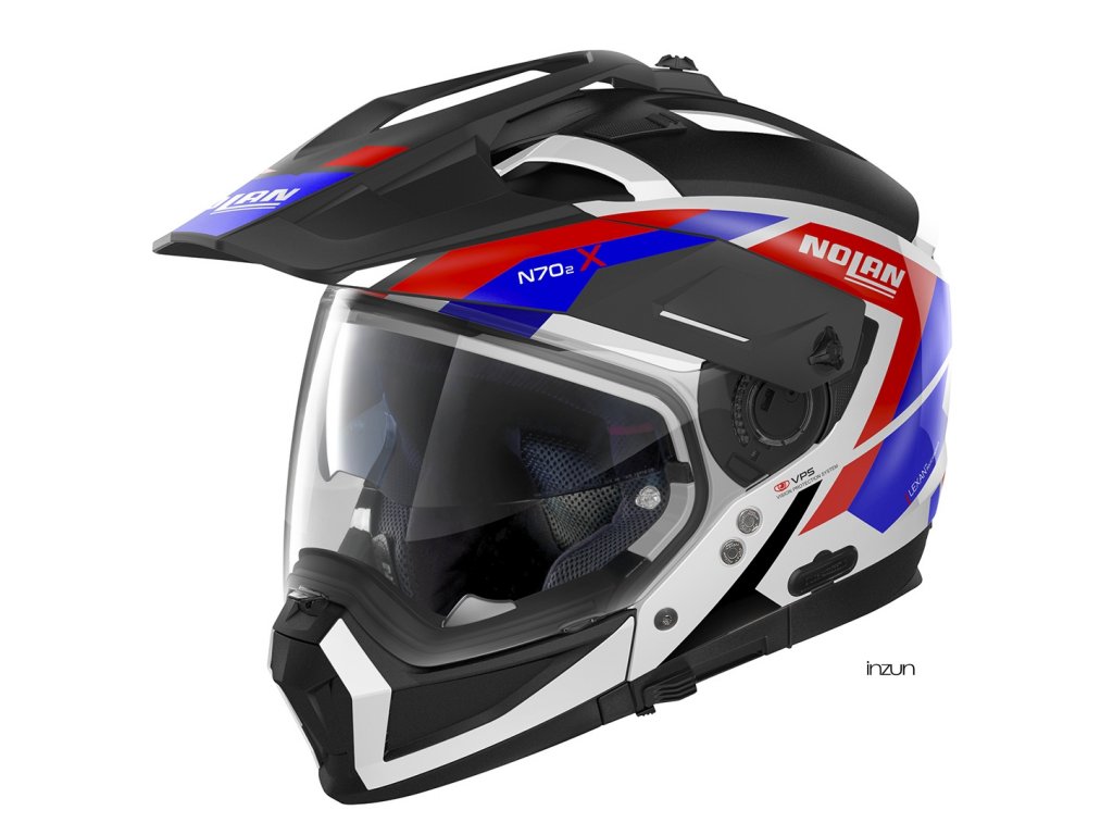 Moto helma Nolan N70-2 X Grandes Alpes N-Com Metal White 26