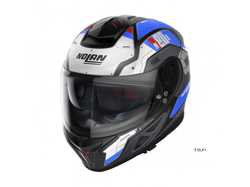 Moto helma Nolan N80-8 Starscream N-com Flat Black 36