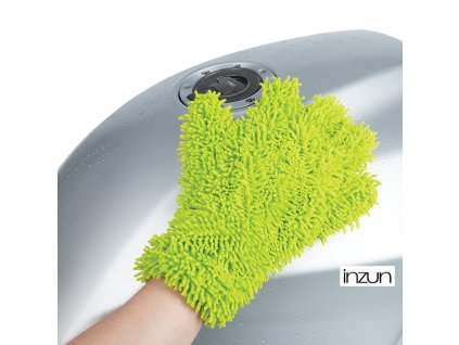 mycí rukavice NOODLE WASH GLOVE, OXFORD (mikrovlákno, zelená fluo)