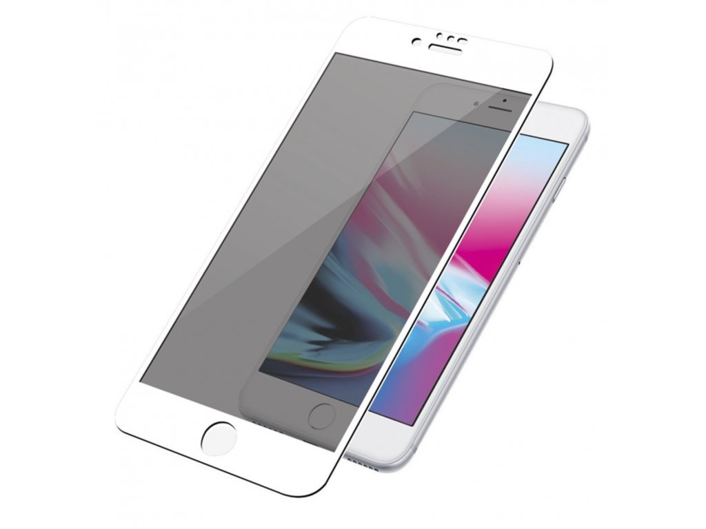 3D Privátní Ochranné sklo - iPhone 7/8 Plus White