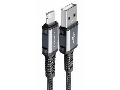 Nabíjecí a datový kabel 2,4A ~ AceFast C4-02 ~ USB/Lightning 1,8m MFi - Černá