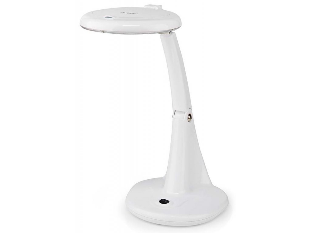 NEDIS zvětšovací stolní LED lampa/ čočka 3 + 12 dioptrií/ spotřeba 6,5 W/ teplota 6500 K/ světelný tok 585 lm/ bílá