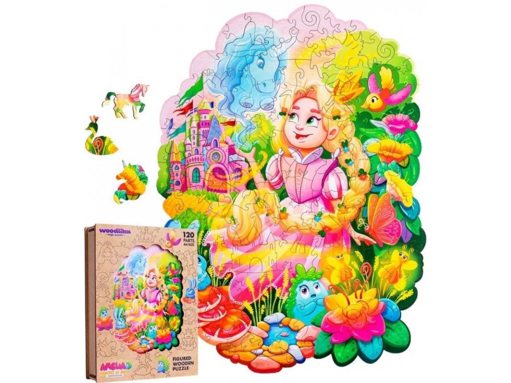 Puzzle Puzzler Puzzler dřevěné, barevné - Amelia Princess of Magic