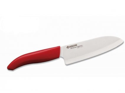 KYOCERA keramický nůž s bílou čepelí/ 14 cm dlouhá čepel/ červená plastová rukojeť