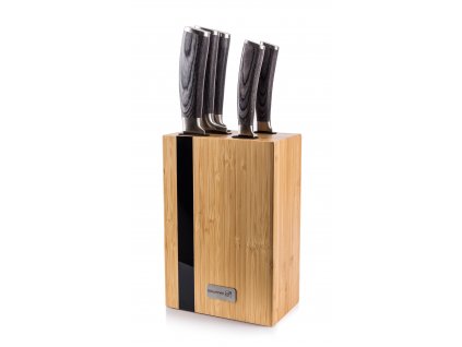 G21 Sada nožů Gourmet Rustic 5 ks + bambusový blok