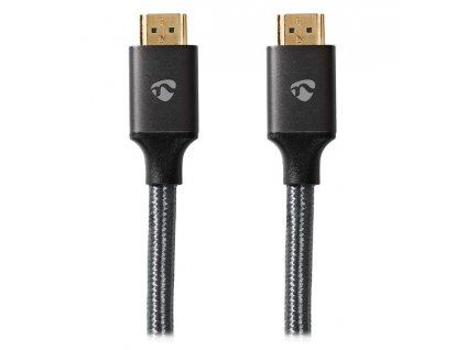 NEDIS PROFIGOLD Ultra High Speed HDMI 2.1 kabel/ 8K@60H/ zlacené konektory HDMI-HDMI/ bavlna/ antracit/ BOX/ 2m