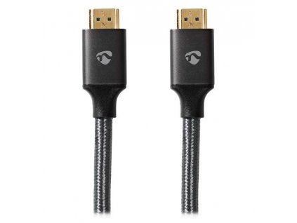 NEDIS PROFIGOLD Ultra High Speed HDMI 2.1 kabel/ 8K@60H/ zlacené konektory HDMI-HDMI/ bavlna/ antracit/ BOX/ 3m