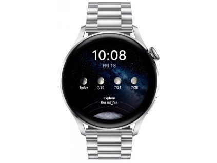 Chytré hodinky Huawei Watch 3 Elite 55026818 / 46 mm / 16 GB / GPS / 4G LTE / Stainless Steel Case & Stainless Steel Band / Silver / 2. JAKOST