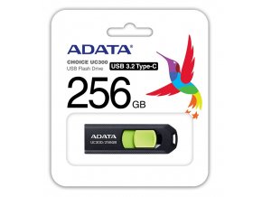ADATA UC300/256GB/USB 3.2/USB-C/Černá