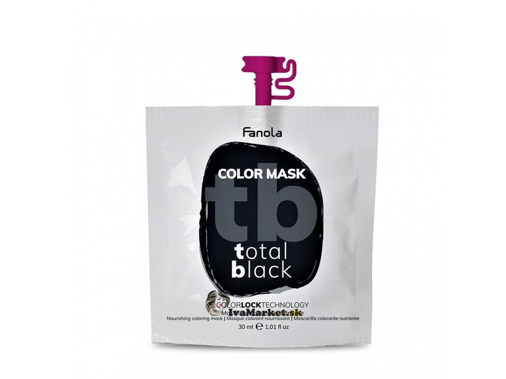 Fanola Color Mask -Total Black (čierna) -30ml -farebná maska-30ml