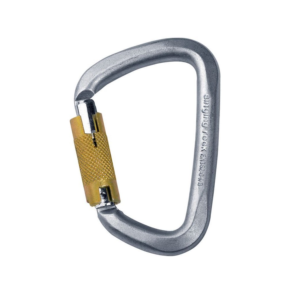 D carabiner steel / triple lock