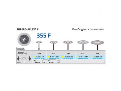 Diamantový disk SUPERDIAFLEX F - oboustranně sypaný, 1cm, extra jemná