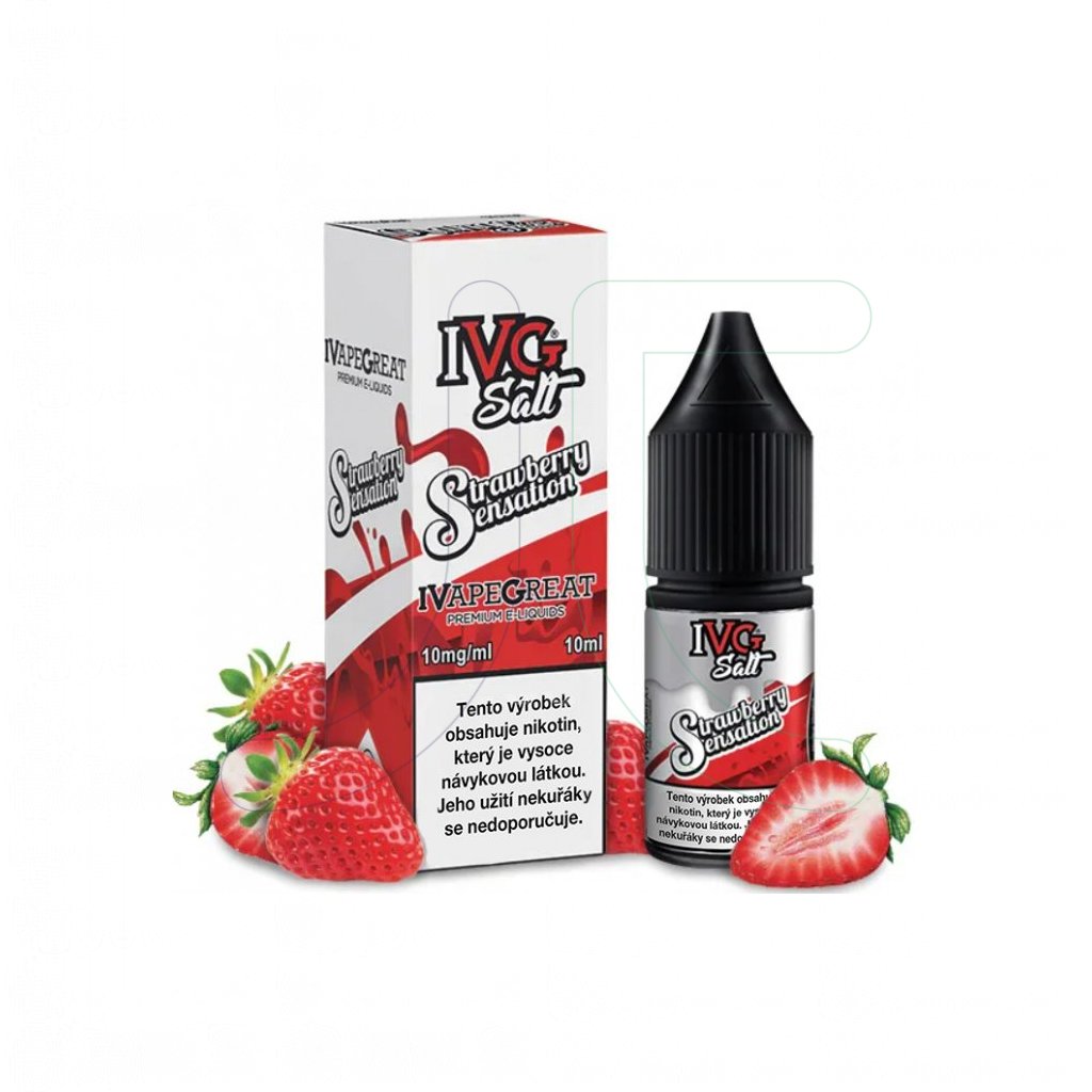 liquid ivg salt strawberry sensation 10ml 10mg