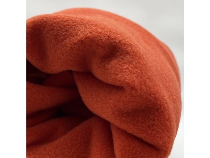 PREMIUM Bouclé kabátovina Fluffy v barvě Sicilský pomeranč