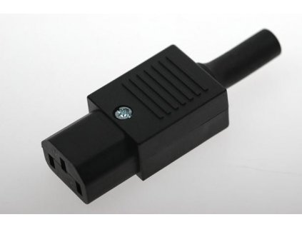 BULGIN Zásuvka-spojka 230V/10A kabelová přístrojová přímá IP20 černá