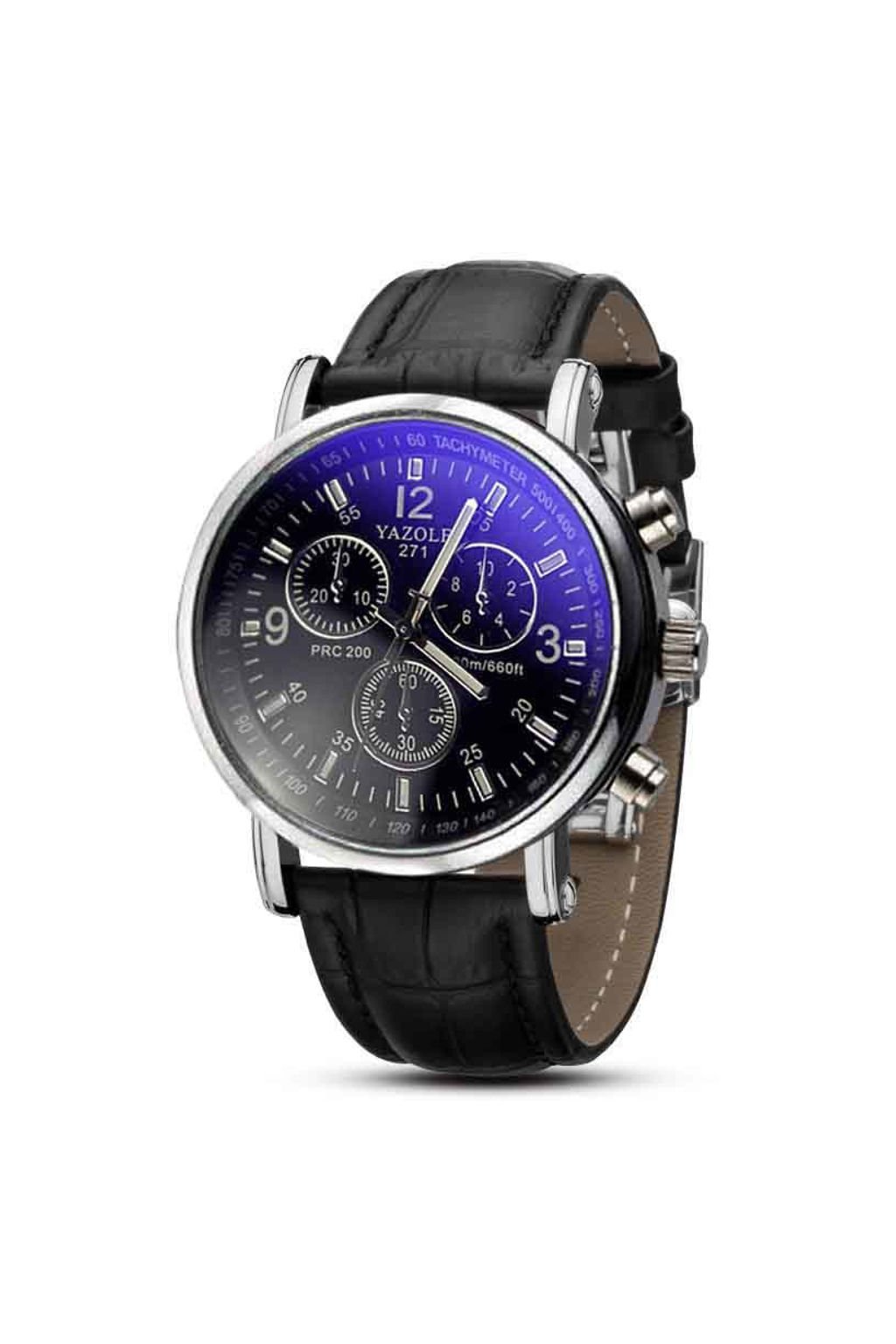 Moderní pánské hodinky s černým páskem