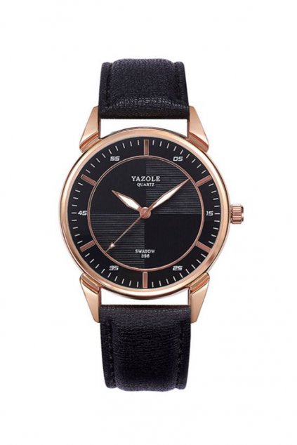 Elegantní černé pánské hodinky s černým ciferníkem
