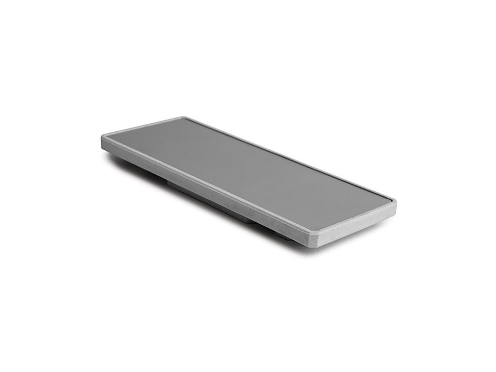 Záslepka KLUŚ KIDES pro LED hliníkové profily |stříbrná anoda a šedá guma