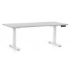 Výškově nastavitelný stůl OfficeTech C, 160 x 80 cm - bílá podnož  + doprava ZDARMA