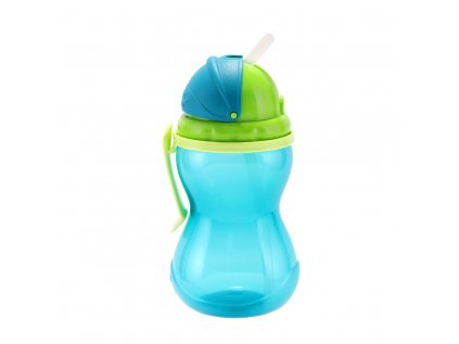 canpol babies sportovni lahev se slamkou 370ml modra
