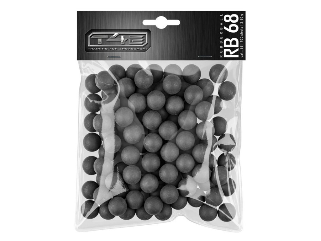 Kuličky T4E Rubber Ball RB 68 polymer 100ks