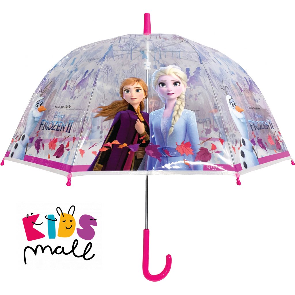 Detský manuálny dáždnik Frozen Pink 45 cm