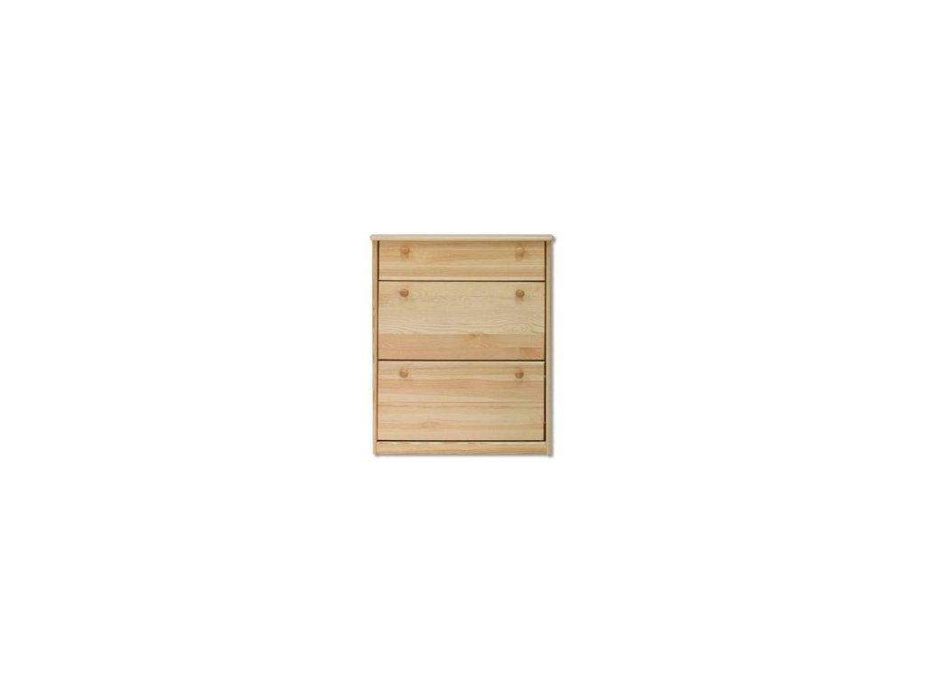 Dřevěný výklopný  botník KIK 115 borovice masiv