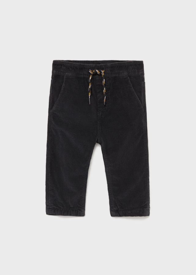 Manšestrové kalhoty s gumou v pase černé BABY Mayoral velikost: 92 (24 měsíců)