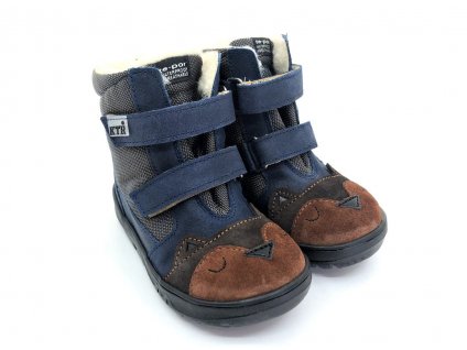 dětské zimní boty KTR 315 Sova modrá s membránou