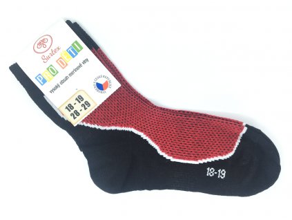 Dětské letní 50 merino ponožky surtex leto červene